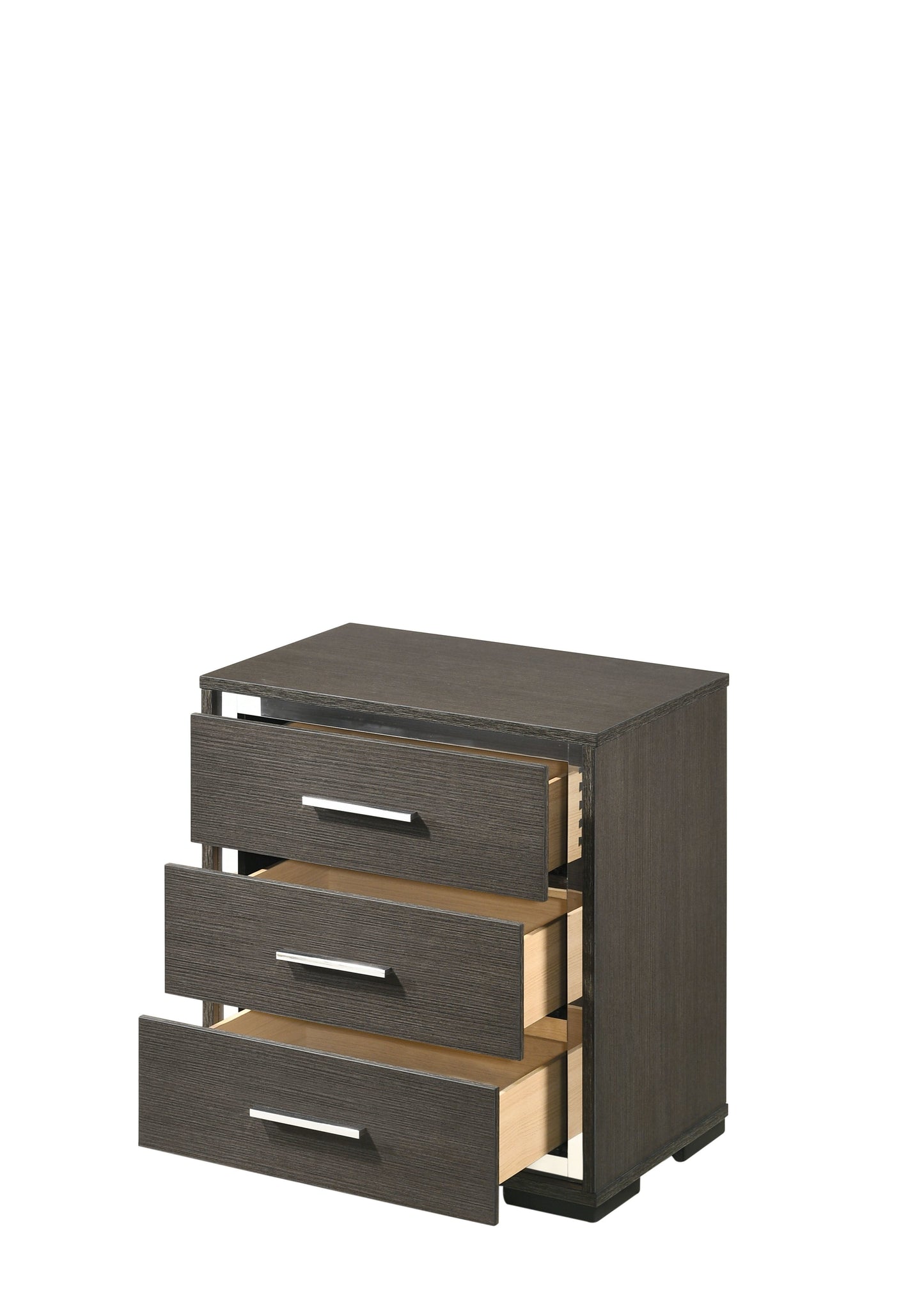 ACME Escher Nightstand w/USB Dock, Gray Oak 27653