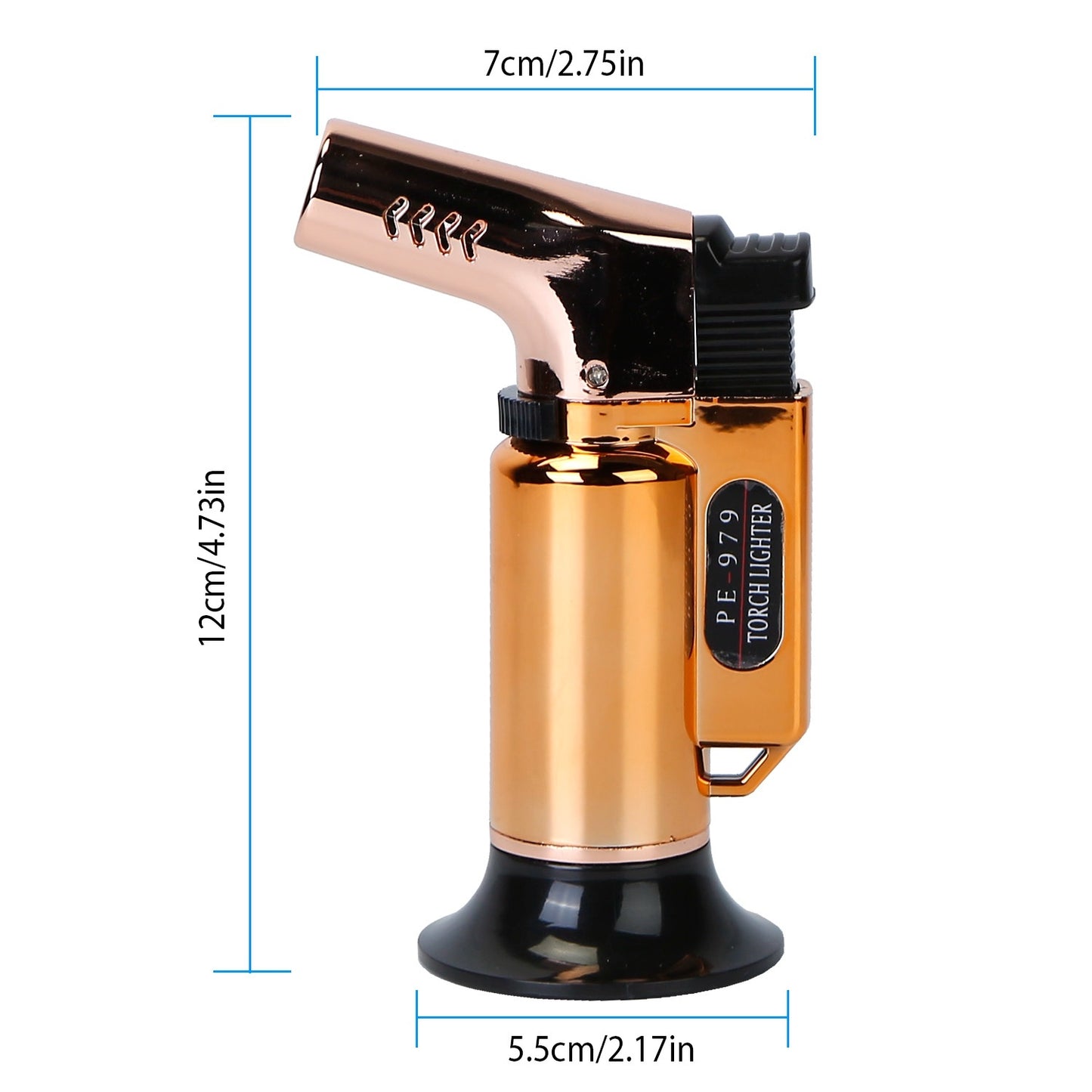 Culinary Butane Torch Lighter Refillable Blow Torch Adjustable Flame Kitchen Cooking BBQ Torch  (Gas Not Included)