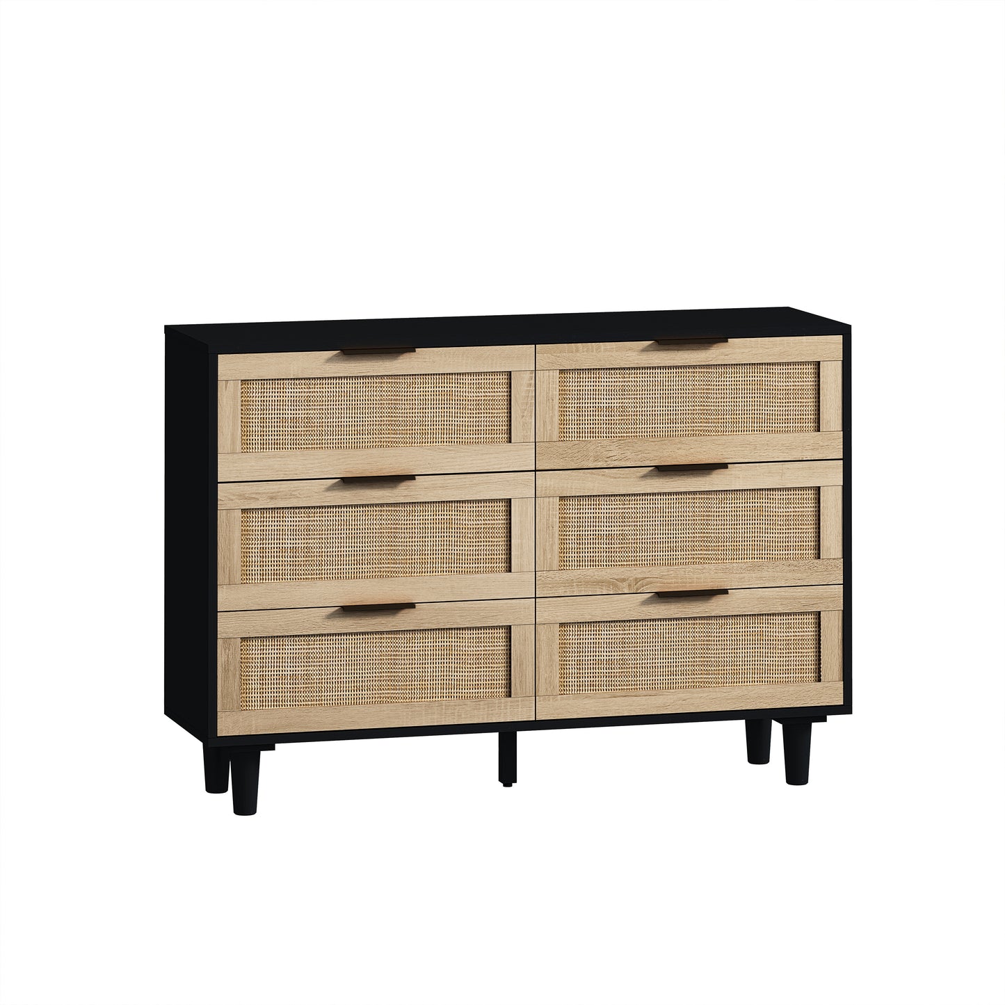 43.31"6-Drawers Rattan Storage Cabinet Rattan Drawer,for Bedroom,Living Room