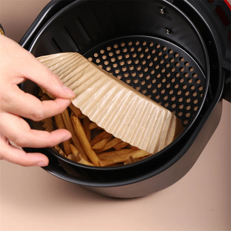 50PCS Air Fryer Disposable Paper Liner Non-Stick Oil-proof Parchment Mat for Cooking Microwave Oven Sheets Special Baking