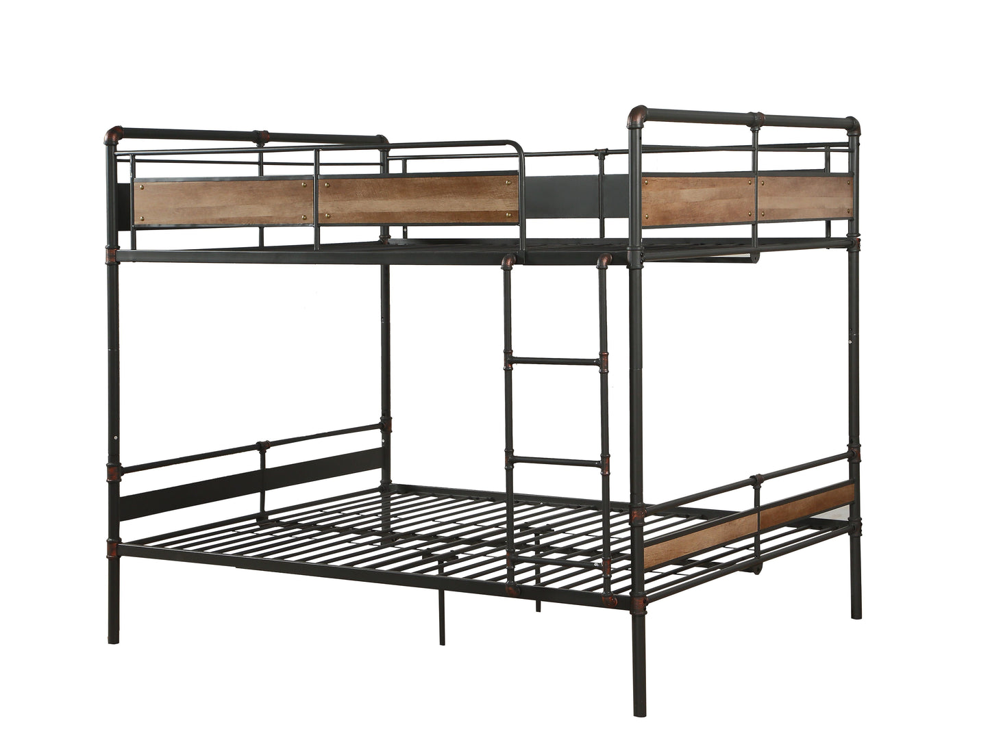 ACME Brantley II Bunk Bed (Queen/Queen) in Sandy Black & Dark Bronze Hand-Brushed 37730