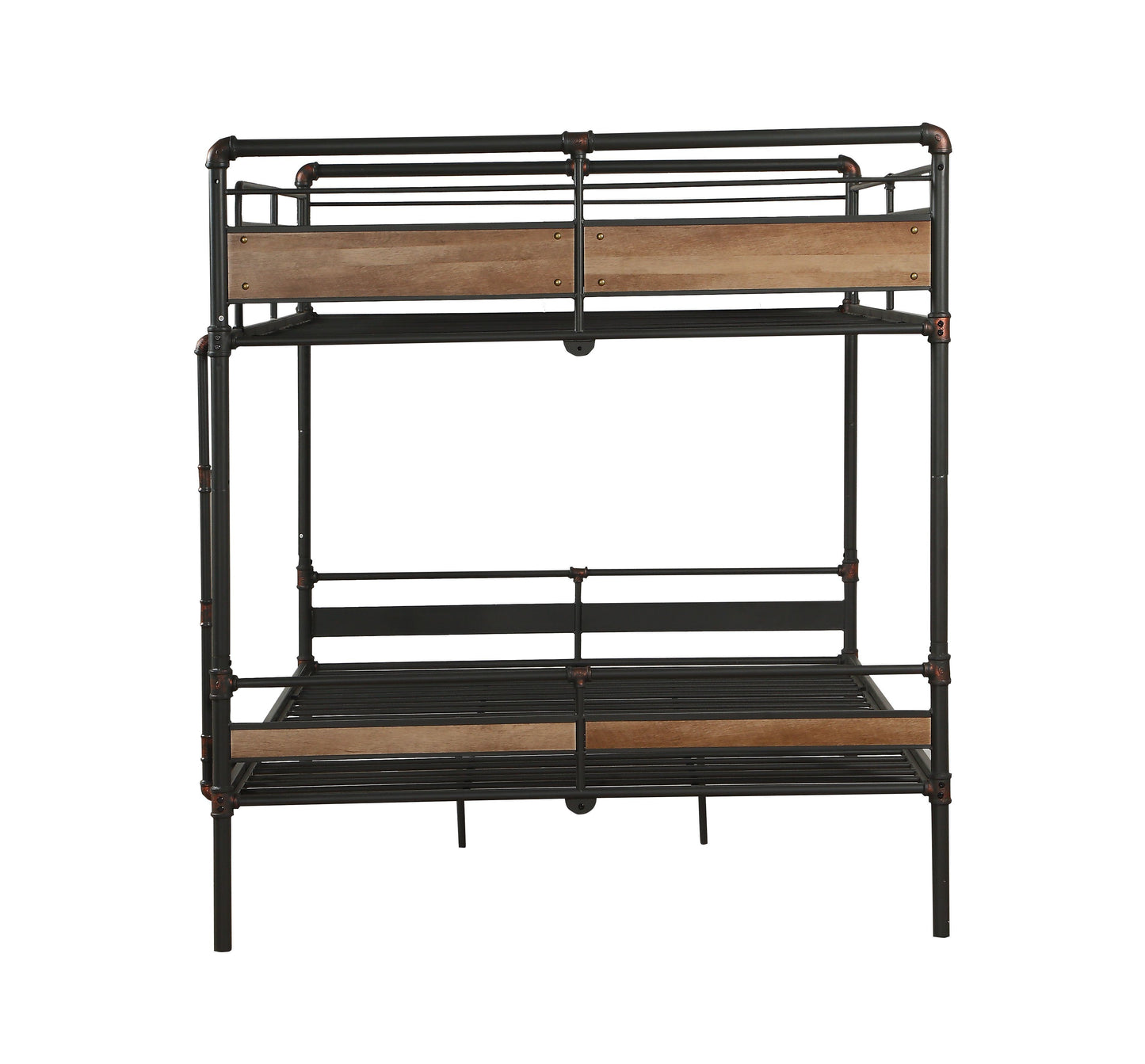 ACME Brantley II Bunk Bed (Queen/Queen) in Sandy Black & Dark Bronze Hand-Brushed 37730