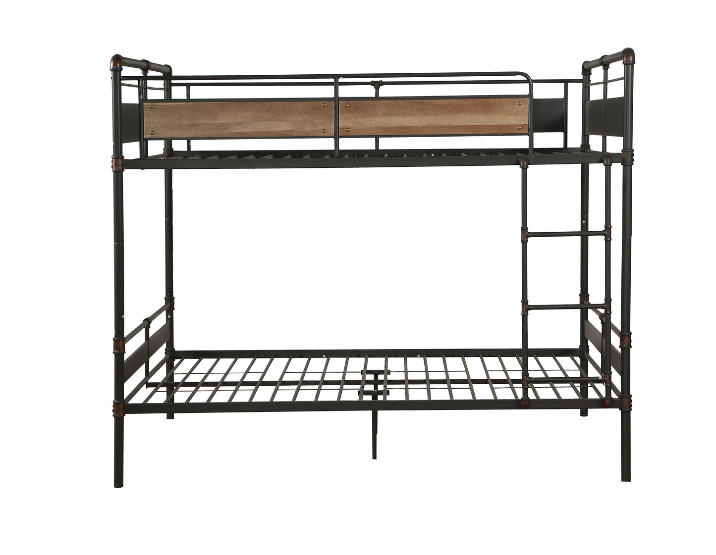 ACME Brantley II Bunk Bed (Queen/Queen) in Sandy Black & Dark Bronze Hand-Brushed 37730