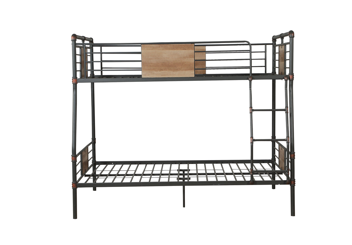 ACME Brantley Bunk Bed (Queen/Queen) in Sandy Black & Dark Bronze Hand-Brushed 37720