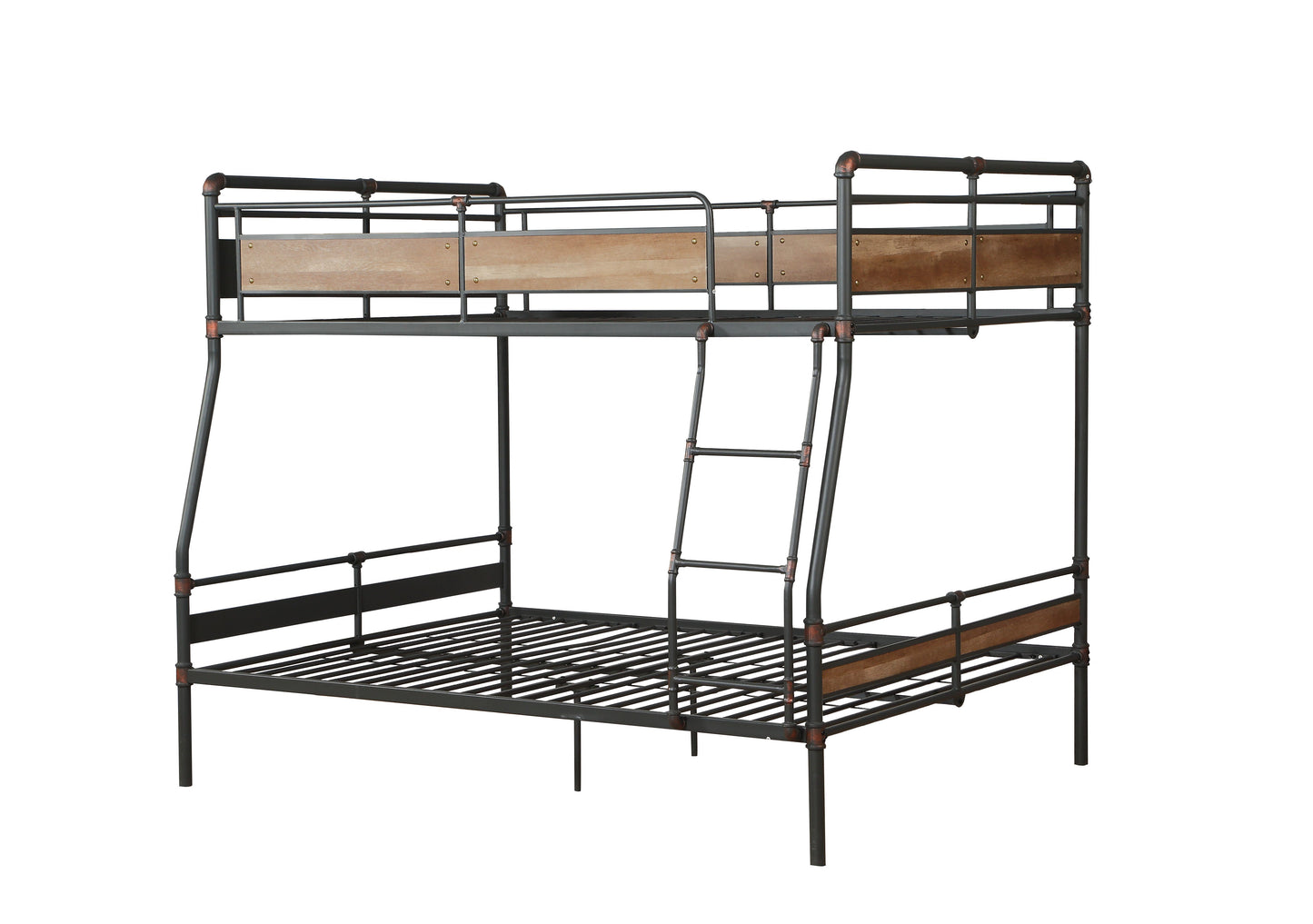 ACME Brantley II Full XL/Queen Bunk Bed in Sandy Black & Dark Bronze Hand-Brushed 37735