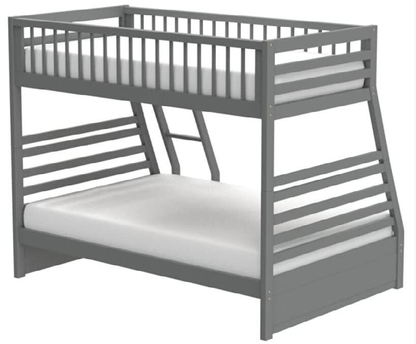 ACME Jason Bunk Bed (Twin/Full & Storage), Gray (1Set/2Ctn) 37840